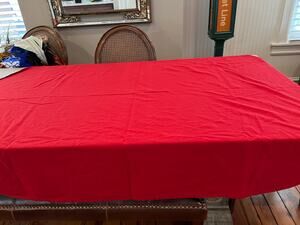 Fiesta Margarita Oval cotton tablecloth Chili Red
